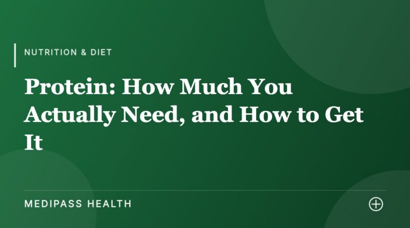 Protein: How Much You Actually Need, and How to Get It - Medipass Health